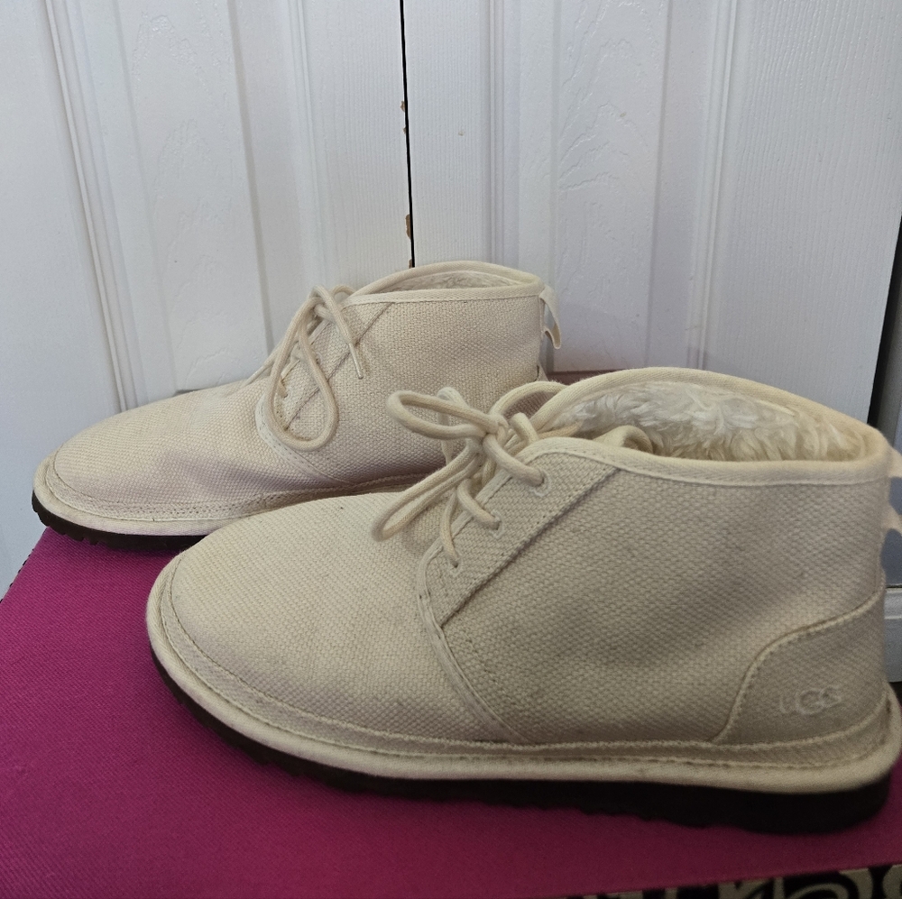 UGG Womens Neueml Natural Canvas Boots